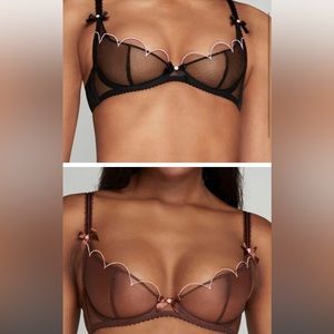 Brand New! Pack of 2! Agent Provocateur 
Demi Cup Plunge Underwired Bra 36D